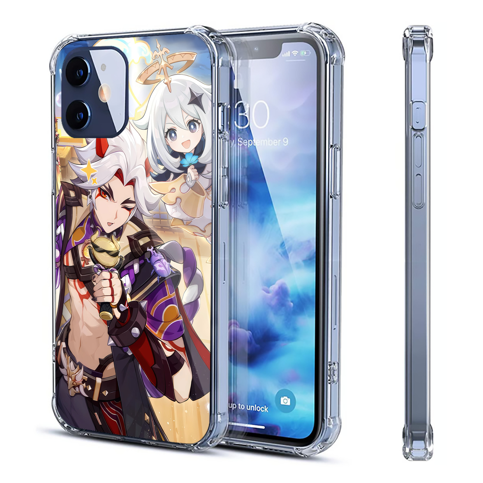げんし神 genshin 【iPhone 12シリーズ対応】透明スマホケース（クリアソフトケース）